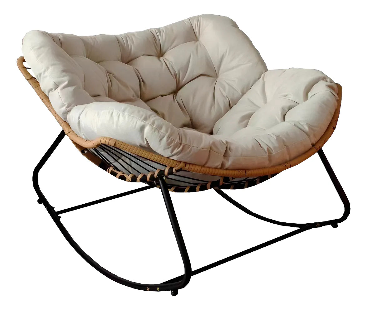 Poltrona de Balanço Confortável + Almofada 100% algodão