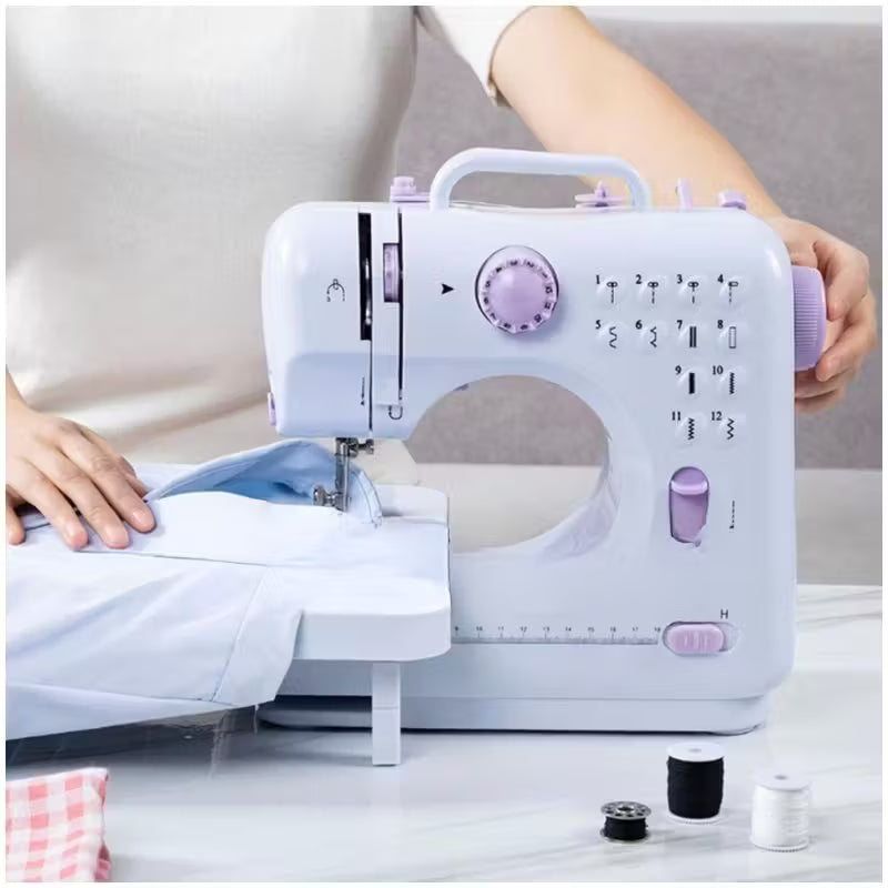 Máquina De Costura Portátil Multifuncional com 12 Pontos - Bivolt
